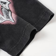 Starry Lovers Kiss Rhinestone Print Washed Tee 2 colors 29098149