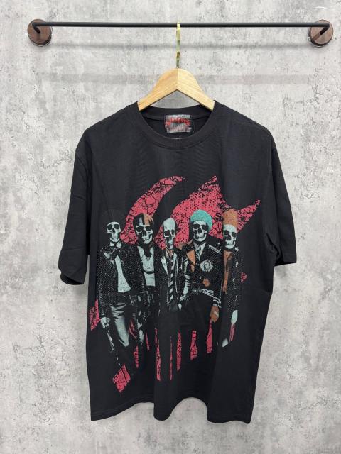 Skeleton Rock Band Electric Guitar Distressed Black Short-Sleeve T-Shirt 29053413