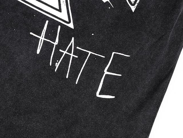 Black And White Graffiti Four Angels Print Washed Tee 29105636