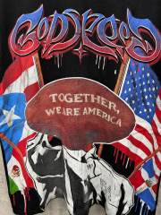 TOGETHER WE ARE AMERICA  vintage black short-sleeved T-shirt 29053414
