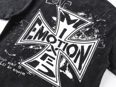 Black And White Graffiti Four Angels Print Washed Tee 29105636