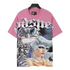 Cyber Twin Female Robot Print Washed Tee 2 colors 29098144