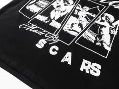 Four-grid Cupid Film Rhinestone Print Tee 2 colors 29105634
