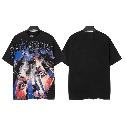 Broken Thorn Caged Eye Rhinestone Print Washed Tee 2 colors 29106668