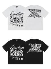 Four-grid Cupid Film Rhinestone Print Tee 2 colors 29105634