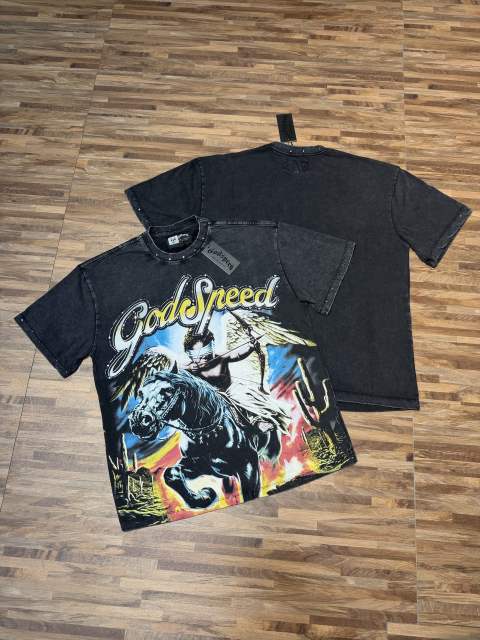 Blindfolded Cupid Angel Pegasus Western Desert Rhinestone T-shirt 2 colors 29053385