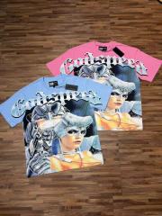 Cyber Twin Female Robot Print Washed Tee 2 colors 29098144
