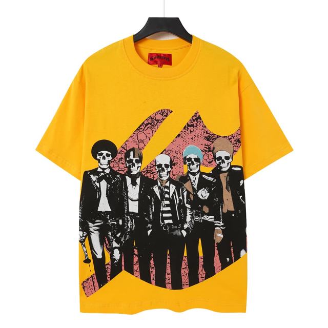 Skull Guitar Band Print Washed Tee 29098140