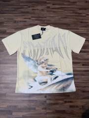 Niche motorboat vacation angel diamond-studded large-sized high street T-shirt 2 colors 29069321