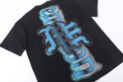 Bandage-blindfolded angel gradient Gothic diamond-studded T-shirt 2 colors 29069184