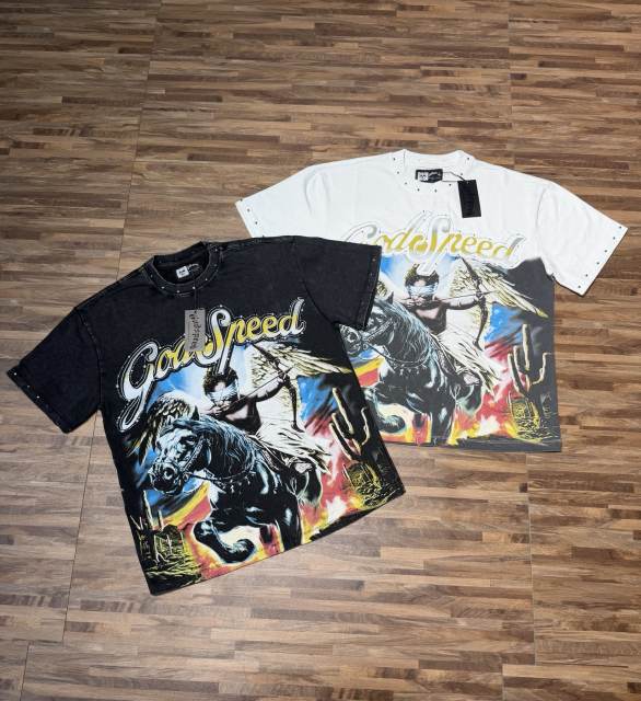 Blindfolded Cupid Angel Pegasus Western Desert Rhinestone T-shirt 2 colors 29053385