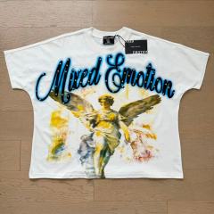 Goddess of Victory Oil Painting Rhinestone Print Tee 29105633