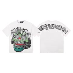 Cracked 3D letter white loose-fitting drop-shoulder short-sleeved T-shirt 29069167