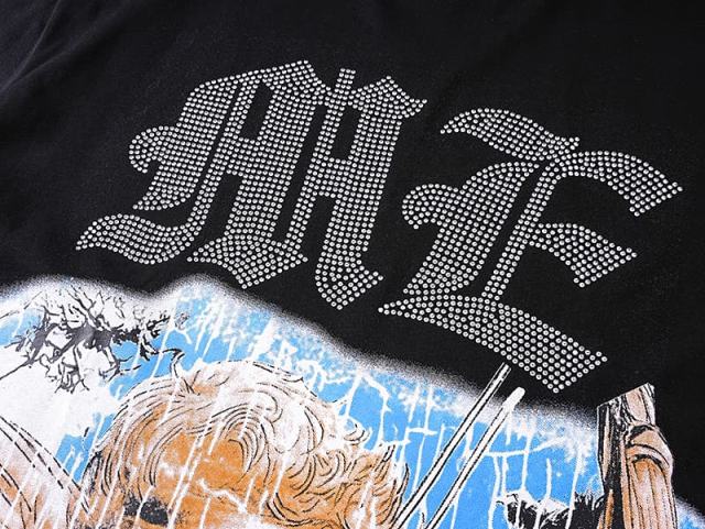 Worn Cupid's Arrow Rhinestone Print Washed Tee 2 colors 29105650