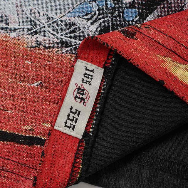 Giant Mechanical Skull Blood Print Washed Tee 29098139