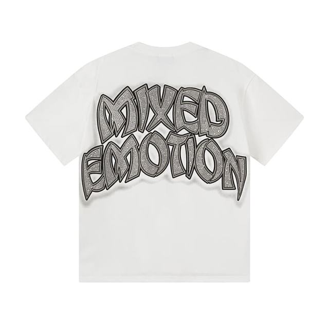 White Tomb Zombie Rhinestone Print Washed Tee 29105640