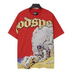 Fallen Skull Astronaut Rhinestone Print Washed Tee 2 colors 29106666