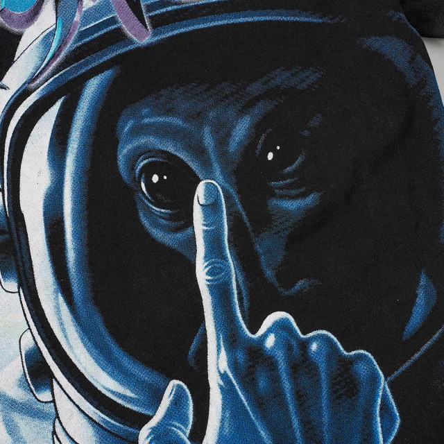Alien Astronaut Finger Print Washed Tee 2 colors 29098146