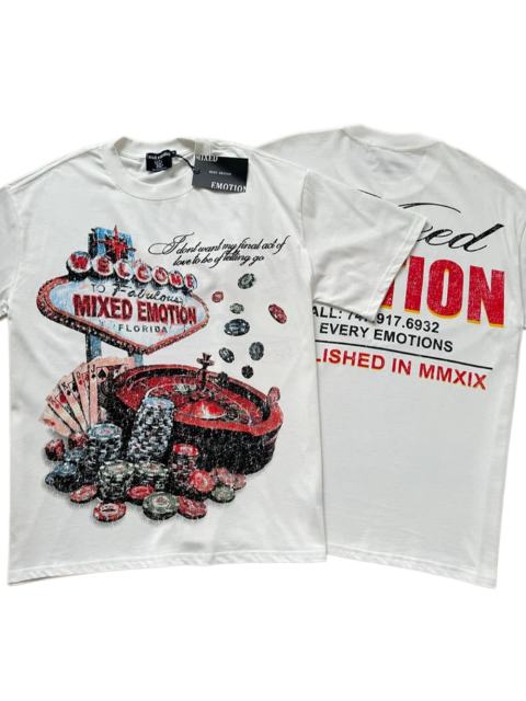 Las Vegas Casino Rhinestone Print Washed Tee 29105646