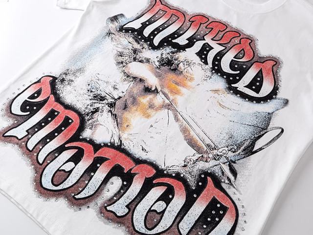 Blurry Archery Angel Rhinestone Print Washed Tee 2 colors 29105648