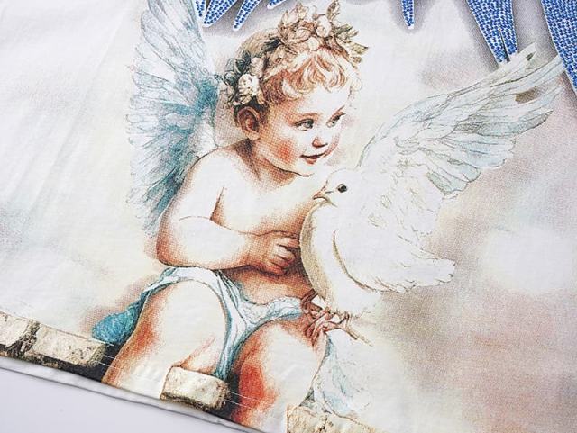 Dove Angel Gradient Rhinestone Print Washed Tee 2 colors 29105639
