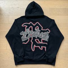 Archery Angel Oil Painting Rhinestone Zipper Print Washed Hoodie 29116529