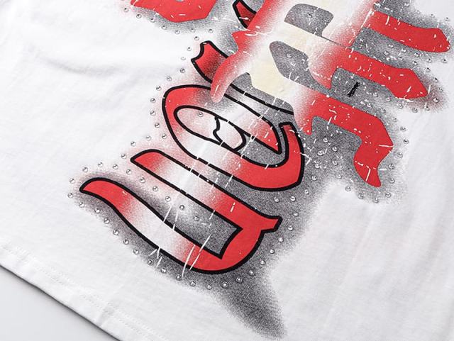 Blurry Archery Angel Rhinestone Print Washed Tee 2 colors 29105648