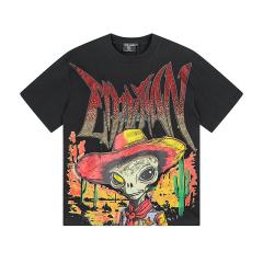 Western Cowboy ET Rhinestone Print Washed Tee 29105635