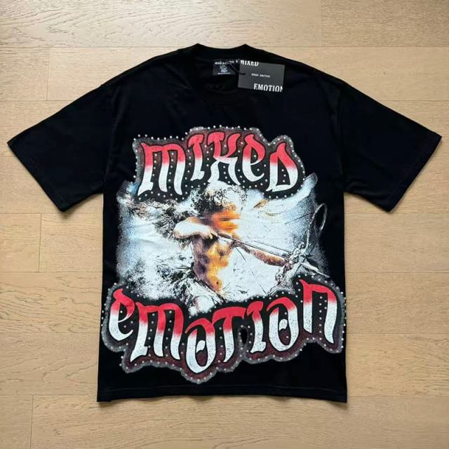 Blurry Archery Angel Rhinestone Print Washed Tee 2 colors 29105648
