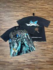 Face-Covering Statue of Liberty Print Washed Tee 2 colors 29098148