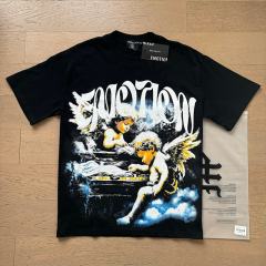 Cloud Piano Angel Rhinestone Print Washed Tee 29105652