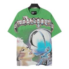 Starry Lovers Kiss Rhinestone Print Washed Tee 2 colors 29098149
