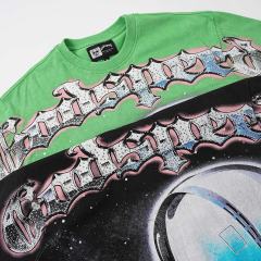 Starry Lovers Kiss Rhinestone Print Washed Tee 2 colors 29098149