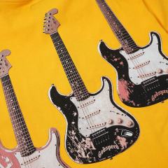Skull Guitar Band Print Washed Tee 29098140