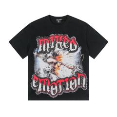 Blurry Archery Angel Rhinestone Print Washed Tee 2 colors 29105648