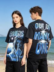 Alien Astronaut Finger Print Washed Tee 2 colors 29098146