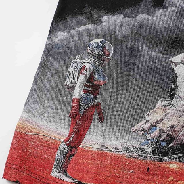 Giant Mechanical Skull Blood Print Washed Tee 29098139