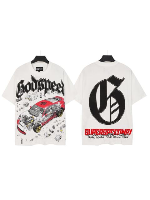 Deconstructed Racing Print Washed Tee 29098145