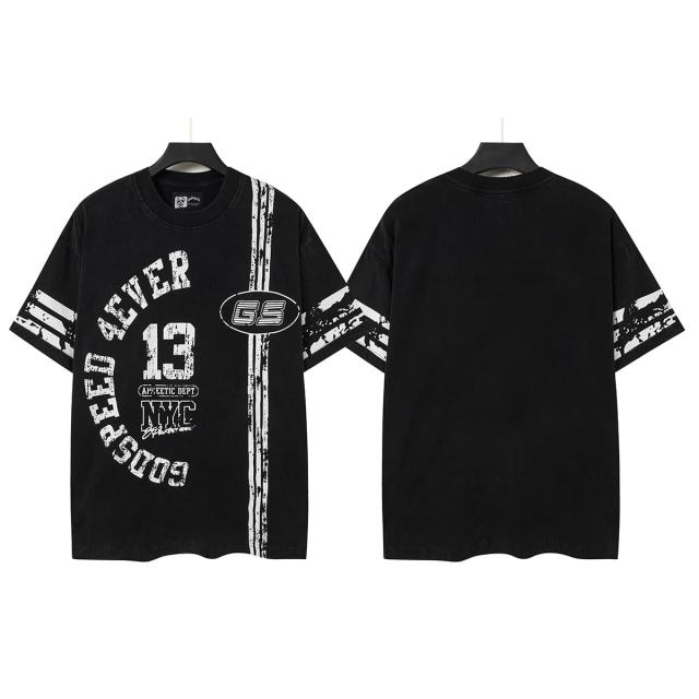 Retro No.13 Sport Style Print Washed Tee 2 colors 29098134