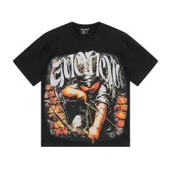 Blindfolded Cupid Brick Wall Rhinestone Print Washed Tee 29105647