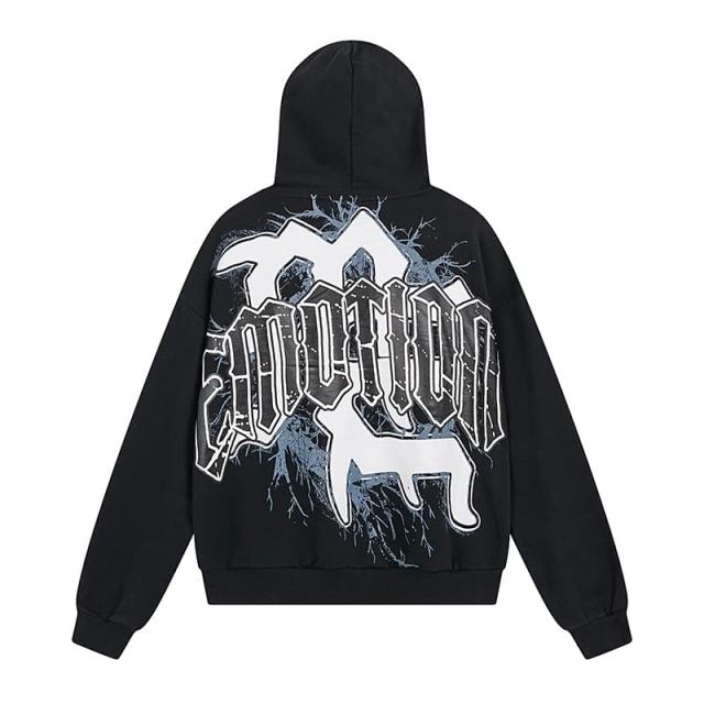Broken Arm Plaster Angel Statue Print Washed Hoodie 29116522