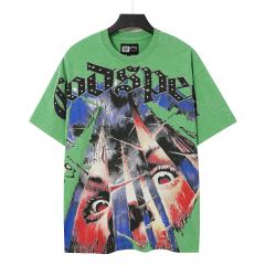 Broken Thorn Caged Eye Rhinestone Print Washed Tee 2 colors 29106668