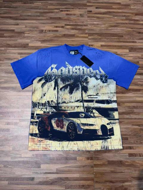 Miami Supercar Yacht Rhinestone Print Washed Tee 2 colors 29106670