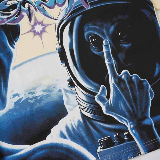Alien Astronaut Finger Print Washed Tee 2 colors 29098146