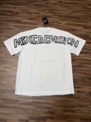 Cracked 3D letter white loose-fitting drop-shoulder short-sleeved T-shirt 29069167