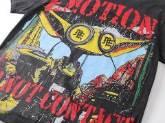 Long-eared Glasses Alien Print Washed Tee 29105638