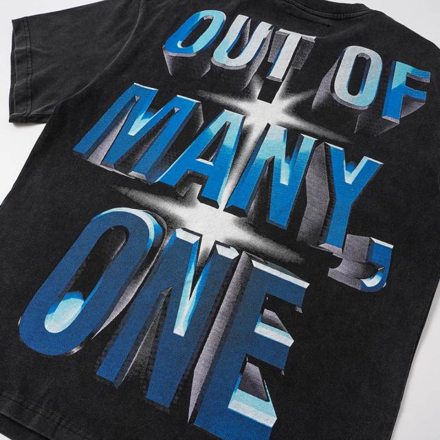 Alien Astronaut Finger Print Washed Tee 2 colors 29098146