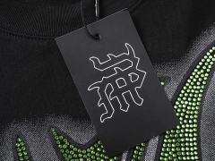 Motorcycle Lizard Monster Rhinestone Print Washed Tee 29105649