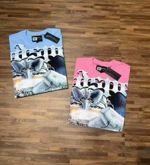 Cyber Twin Female Robot Print Washed Tee 2 colors 29098144