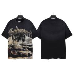 Miami Supercar Yacht Rhinestone Print Washed Tee 2 colors 29106670